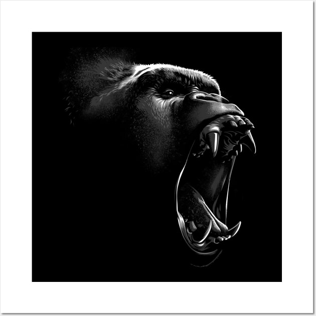 Gorilla Attack Wall Art by albertocubatas